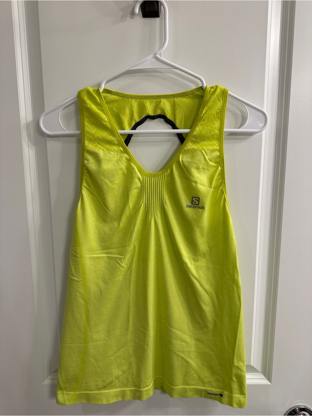 Salomon Neon Yellow Racerback Tank Top - medium?